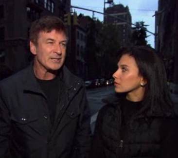 Alec Baldwin wife post-storm NBCvideo