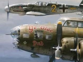 WWII bomber German plane side-by-side