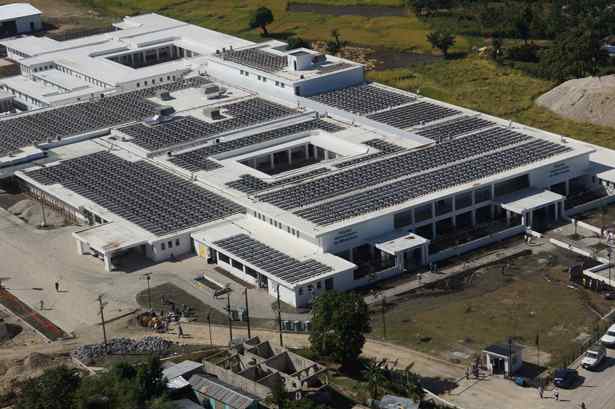 Solar panels Mirebalais hospital Haiti-PIHorg