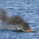 pirate ship burning-US Navy