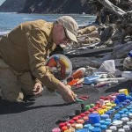 trash art Alaska shoreline-KIP EVANS