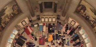 rotunda Natl Archives-sleeping bags