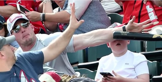 Dad Uses Cat Like Reflexes To Save Son From Flying Baseball Bat Watch