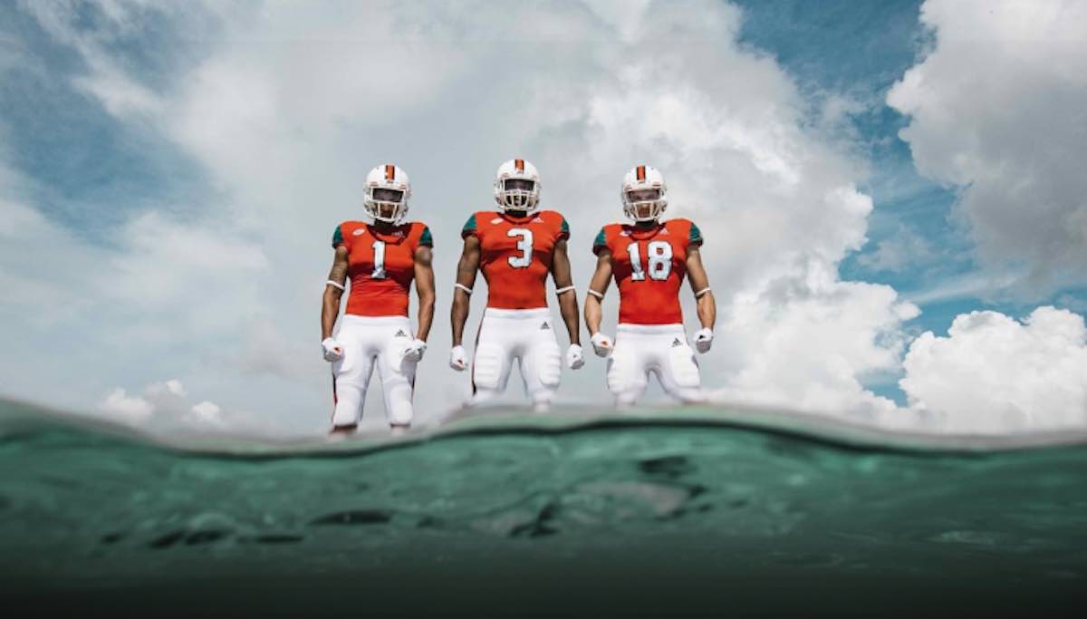 Miami Football Has New Adidas Uniforms Made From Recycled Ocean Waste