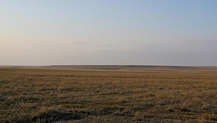 The Steppe in Western Kazakhstan – credit Carole a CC 3.0. BY-SA