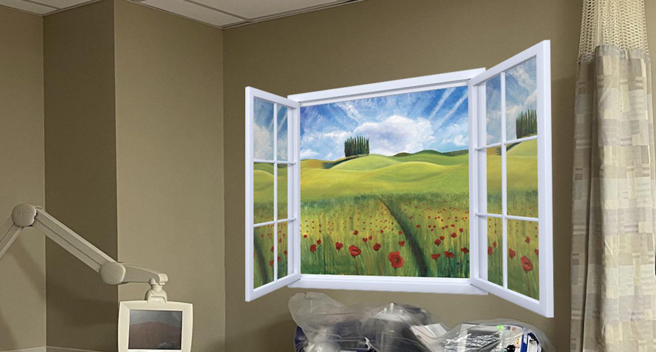 Inspirational Artist is Transforming Drab Hospital Rooms One View at a Time for Cancer Patients